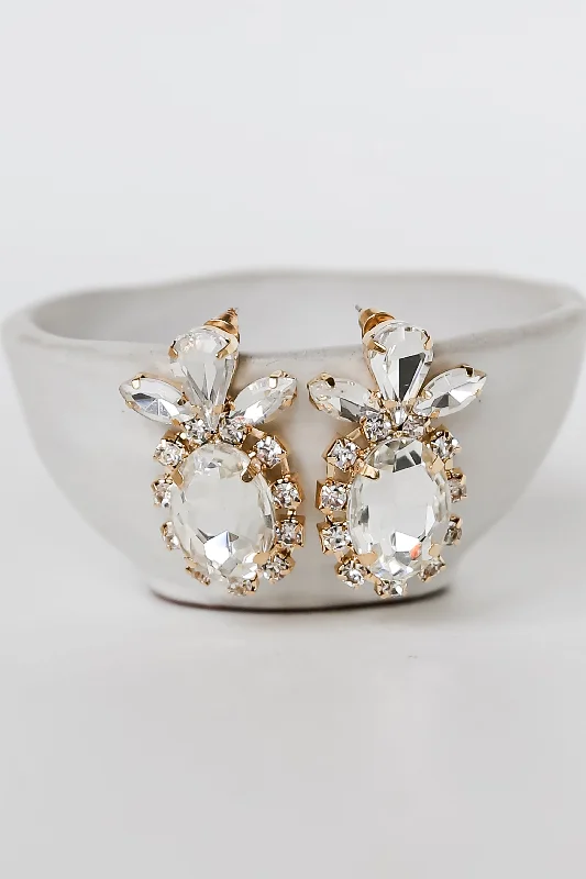 Get The Sparkle You Love At Prices You Adore FINAL SALE - Alanna Gold Gemstone Statement Earrings Get The Sparkle You Love At Prices You Adore FINAL SALE - Alanna Gold Gemstone Statement Earrings
