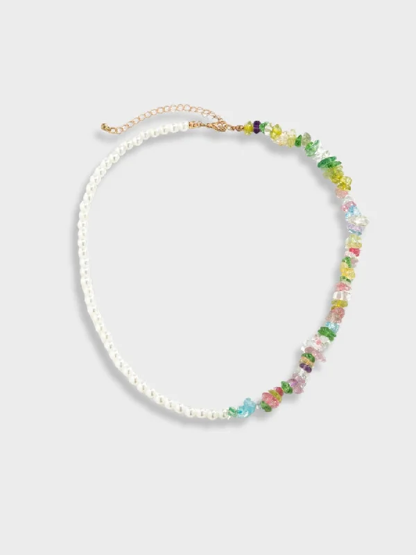 Upgrade Your Jewelry Collection For Less Asymmetrical Color Pearl Beach Necklace