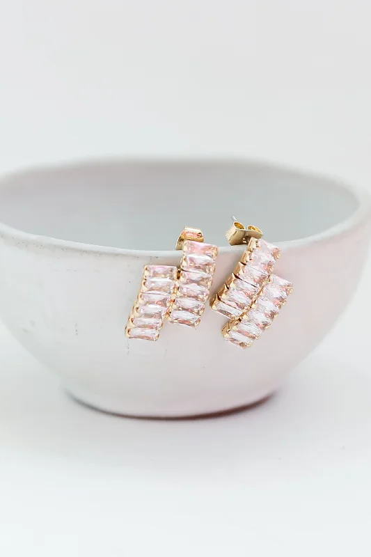 Delicate Crystal Jewelry For Sophisticated Charm FINAL SALE - Ayla Gold Rhinestone Bar Stud Earrings Delicate Crystal Jewelry For Sophisticated Charm FINAL SALE - Ayla Gold Rhinestone Bar Stud Earrings