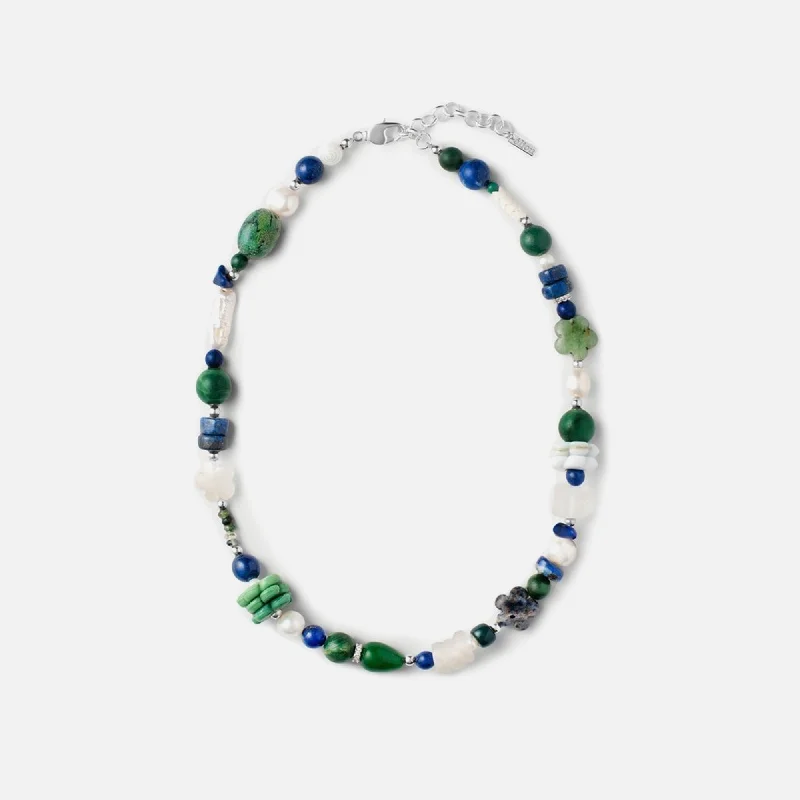 Shop Stylish Jewelry Now And Save Big Eliou August Necklace - Jade Lapis