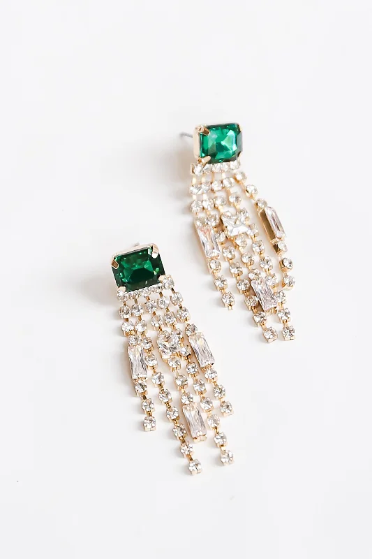 Affordable Glamour – Premium Jewelry For Less FINAL SALE - Camille Green Rhinestone Fringe Earrings Affordable Glamour – Premium Jewelry For Less FINAL SALE - Camille Green Rhinestone Fringe Earrings