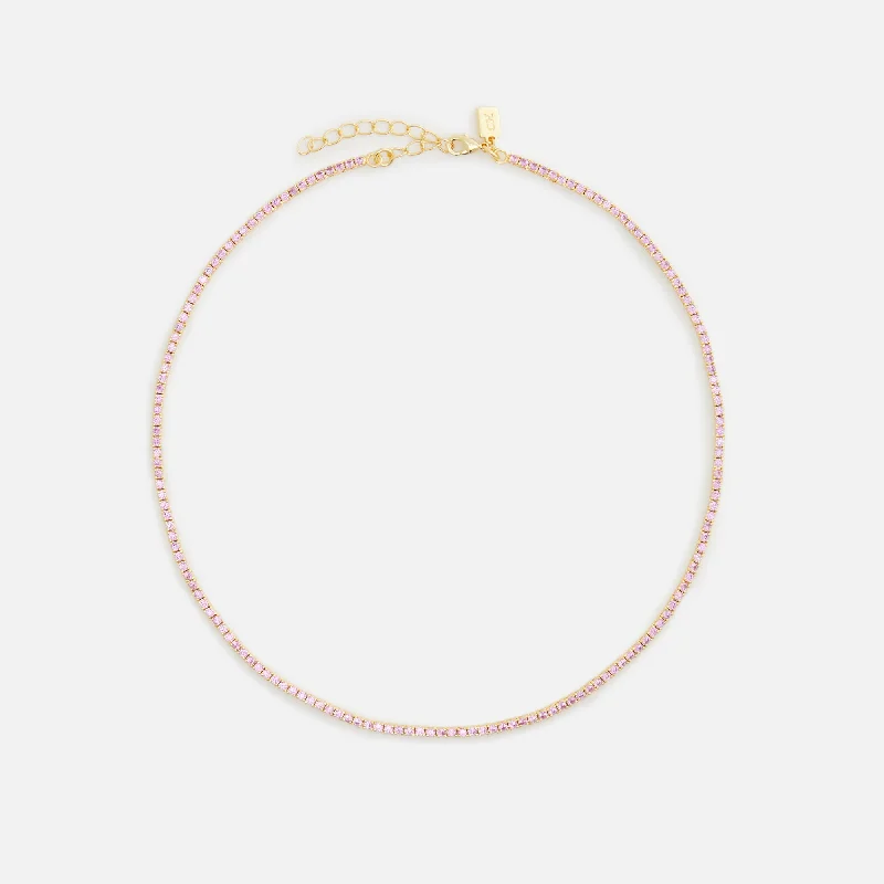 Save On Luxury Jewelry Pieces – Limited-Time Offers Crystal Haze Mini Serena Necklace - Pink