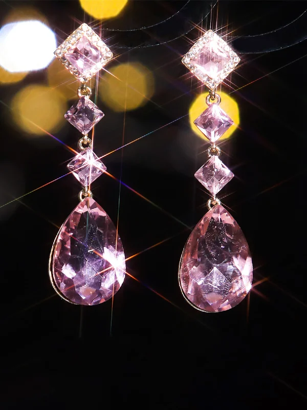 Handmade Pearl Jewelry For Timeless Elegance Colorful Crystal Rhinestone Earrings