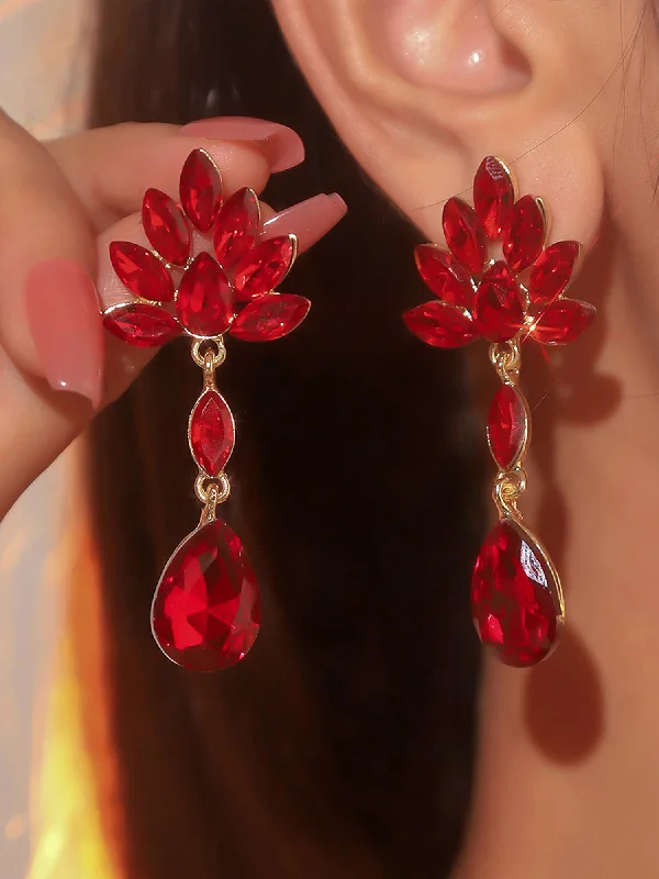 Personalized Jewelry At Special Discount Rates Colorful Rhinestone Teardrop Pendant Earrings Personalized Jewelry At Special Discount Rates Colorful Rhinestone Teardrop Pendant Earrings