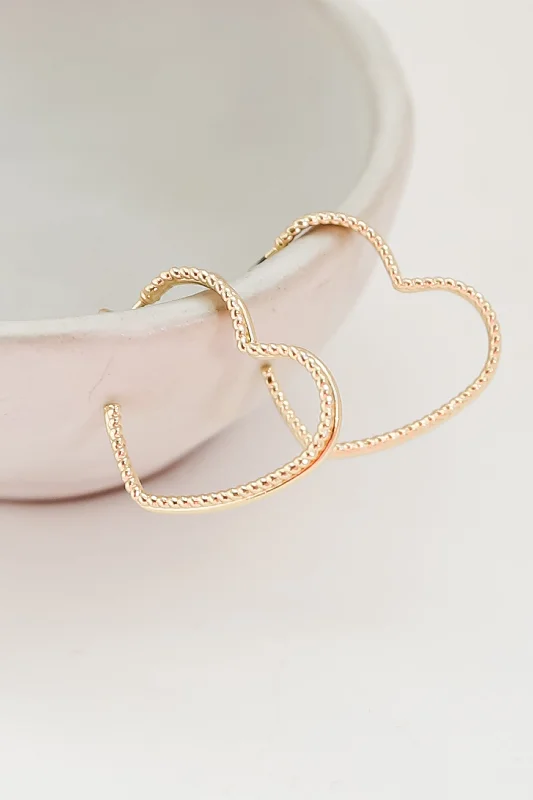 Sparkle In Style With Our Best Jewelry Deals Gemma Gold Heart Hoop Earrings