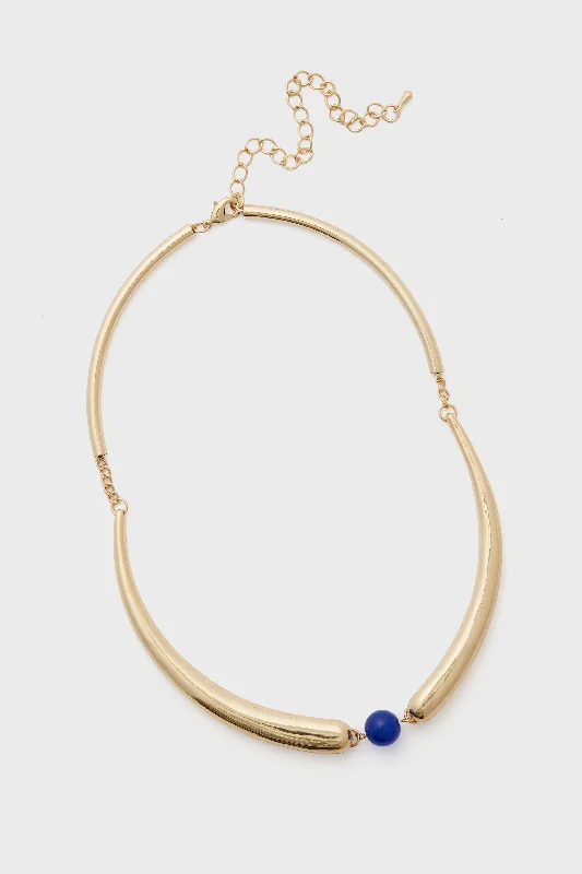 Exclusive Gemstone Jewelry At Special Prices Gold and Blue Emma Necklace