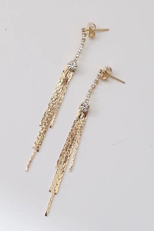 Affordable Elegance – Premium Jewelry At Special Prices FINAL SALE - Haven Gold Rhinestone Fringe Earrings Affordable Elegance – Premium Jewelry At Special Prices FINAL SALE - Haven Gold Rhinestone Fringe Earrings