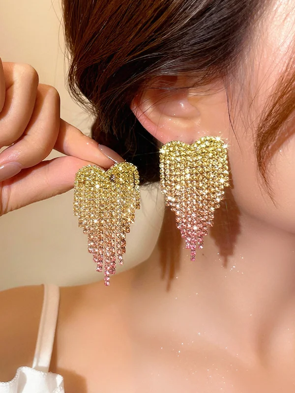 Affordable Glamour – Must-Have Jewelry At Special Rates Heart Shaped Long Tassel Earrings Affordable Glamour – Must-Have Jewelry At Special Rates Heart Shaped Long Tassel Earrings