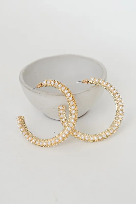 Luxury Jewelry Without The Luxury Price Tag FINAL SALE - Heidi Pearl Hoop Earrings