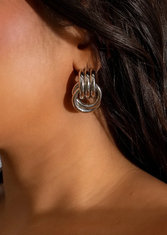 Shop Dazzling Jewelry At The Best Prices Infinity Circle Earrings Silver