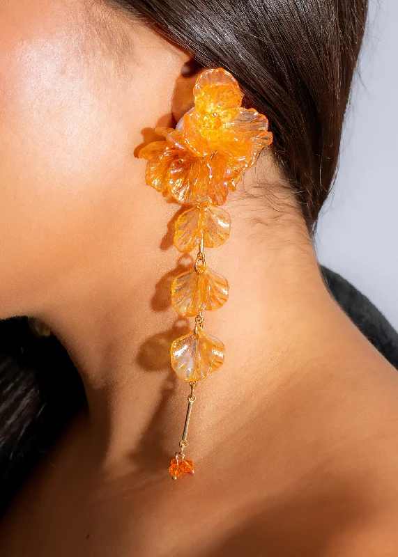 Unique Jewelry Designs Now At Discounted Rates Iridescent Bloom Earrings Yellow