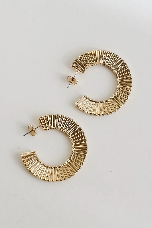 Save On Luxury Jewelry Pieces – Limited-Time Offers FINAL SALE - Lilly Gold Statement Hoop Earrings Save On Luxury Jewelry Pieces – Limited-Time Offers FINAL SALE - Lilly Gold Statement Hoop Earrings