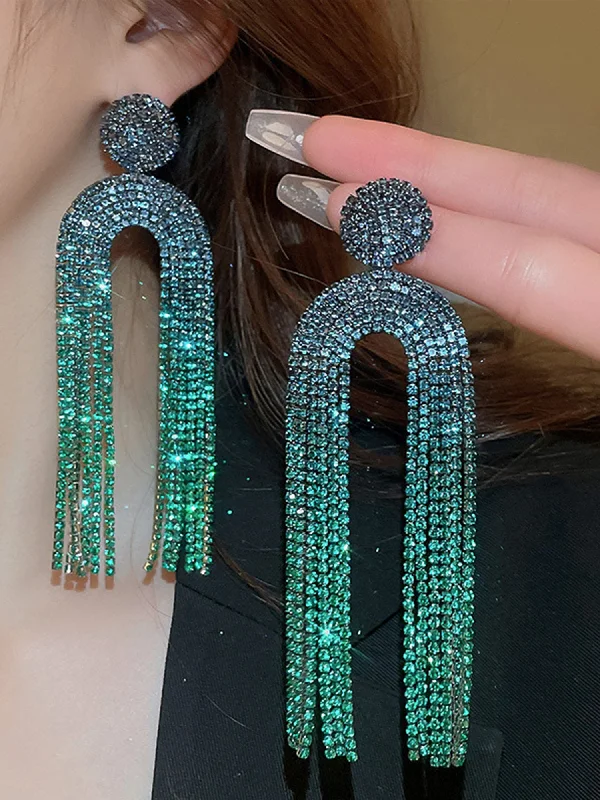 Affordable Gold-Plated Jewelry For Modern Fashion Long Hollow Tassel Earrings