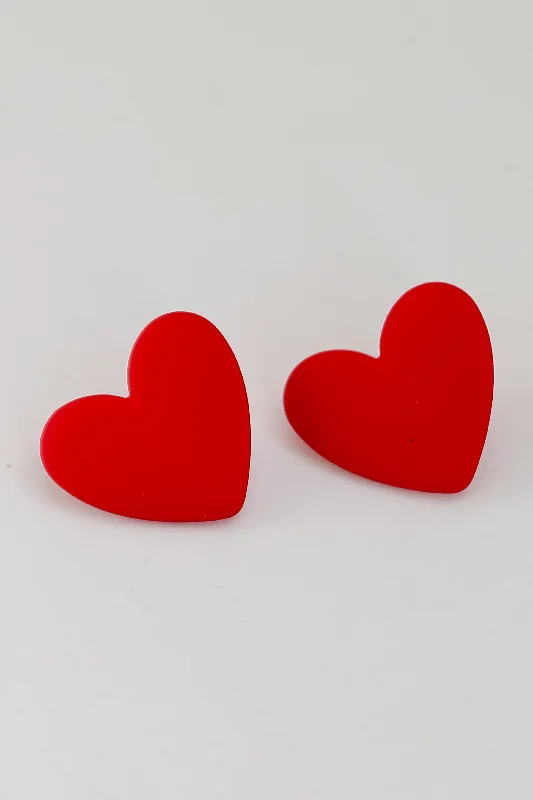 Don't Miss Out – Shop Elegant Jewelry For Less FINAL SALE - Lucy Red Heart Stud Earrings