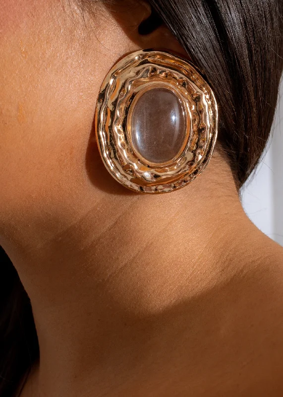 Discounted Jewelry For A Glamorous Look Lustrous Pearl Orbit Earrings Clear