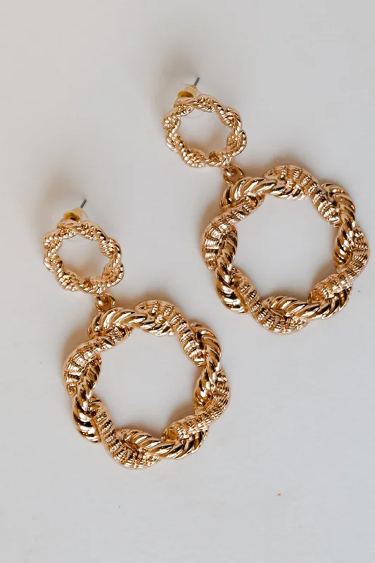 Flash Sale On Elegant Jewelry – Don't Miss Out FINAL SALE - Maggie Gold Statement Drop Earrings Flash Sale On Elegant Jewelry – Don't Miss Out FINAL SALE - Maggie Gold Statement Drop Earrings