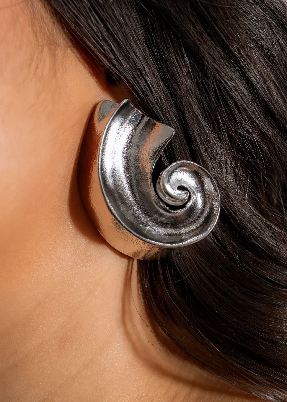 Get Ready To Sparkle – Special Jewelry Discounts Nautilus Earring Silver