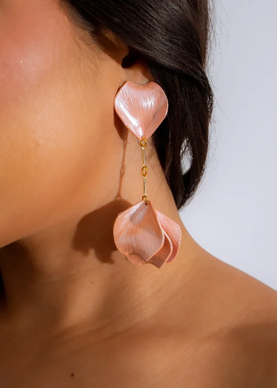 Handcrafted Jewelry Sale – Unique Designs At Low Prices Petal Dangle Earring Orange