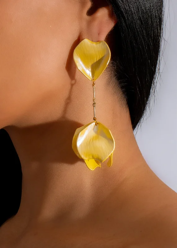 Exclusive Jewelry Offers – Sparkle For Less Petal Dangle Earring Yellow