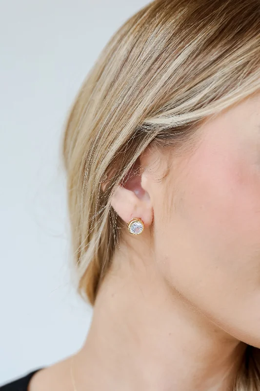 Dainty And Elegant Jewelry Now At Reduced Prices FINAL SALE - Piper Gold Rhinestone Stud Earrings Dainty And Elegant Jewelry Now At Reduced Prices FINAL SALE - Piper Gold Rhinestone Stud Earrings