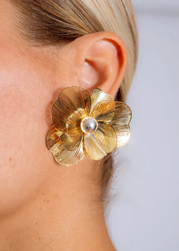 Fashion-Forward Jewelry At Incredible Prices She's Blooming Earring Gold