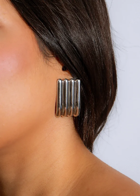 Flash Sale On Exquisite Jewelry – Don't Miss Out Vibe With Me Earring Silver