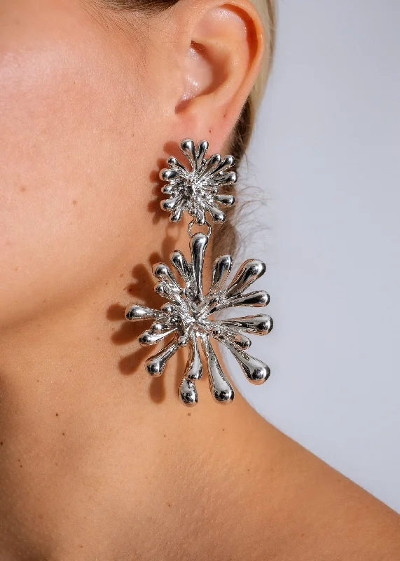 Shop Stylish Jewelry Now And Save Big Solar Flare Earring Silver