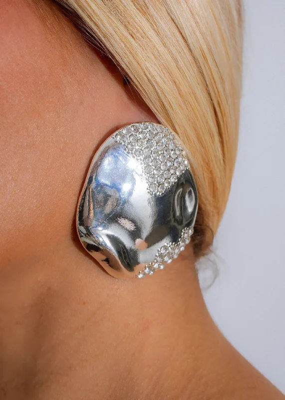 Fashion-Forward Geometric Jewelry For Contemporary Style Stellar Cascade Earrings Silver Fashion-Forward Geometric Jewelry For Contemporary Style Stellar Cascade Earrings Silver