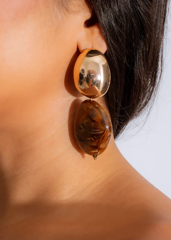Elegant Jewelry, Exclusive Prices – Shop Now Swirl Earrings Brown