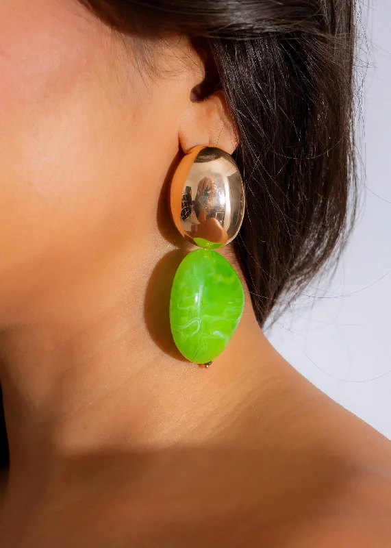 Trending Jewelry Styles Now At Limited-Time Discounts Swirl Earrings Green