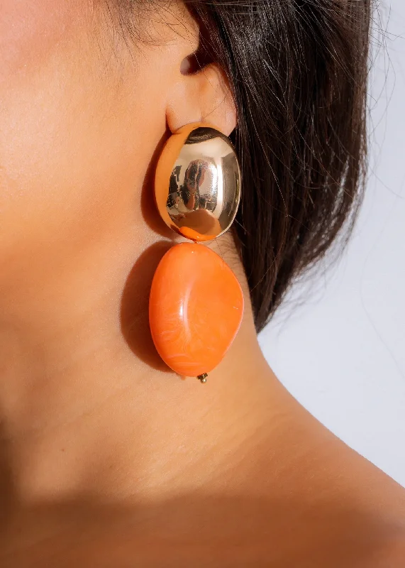 Grab Your Favorite Jewelry At The Lowest Prices Swirl Earrings Orange