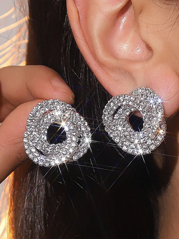 Everyday Jewelry Essentials Now On Sale Twisted Circle Encrusted Rhinestone Earrings Everyday Jewelry Essentials Now On Sale Twisted Circle Encrusted Rhinestone Earrings