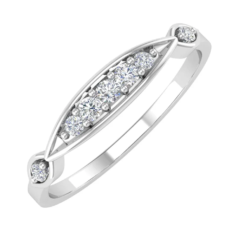 Limited-Stock Jewelry Sale – Shop Before It's Gone 1/10 Carat 5 Stone Pave Set Diamond Wedding Ring in Gold - IGI Certified Limited-Stock Jewelry Sale – Shop Before It's Gone 1/10 Carat 5 Stone Pave Set Diamond Wedding Ring in Gold - IGI Certified