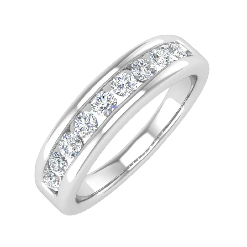 Affordable Glamour – Premium Jewelry At Special Prices 1/2 Carat Channel Set Diamond Wedding Band Ring in Gold - IGI Certified Affordable Glamour – Premium Jewelry At Special Prices 1/2 Carat Channel Set Diamond Wedding Band Ring in Gold - IGI Certified
