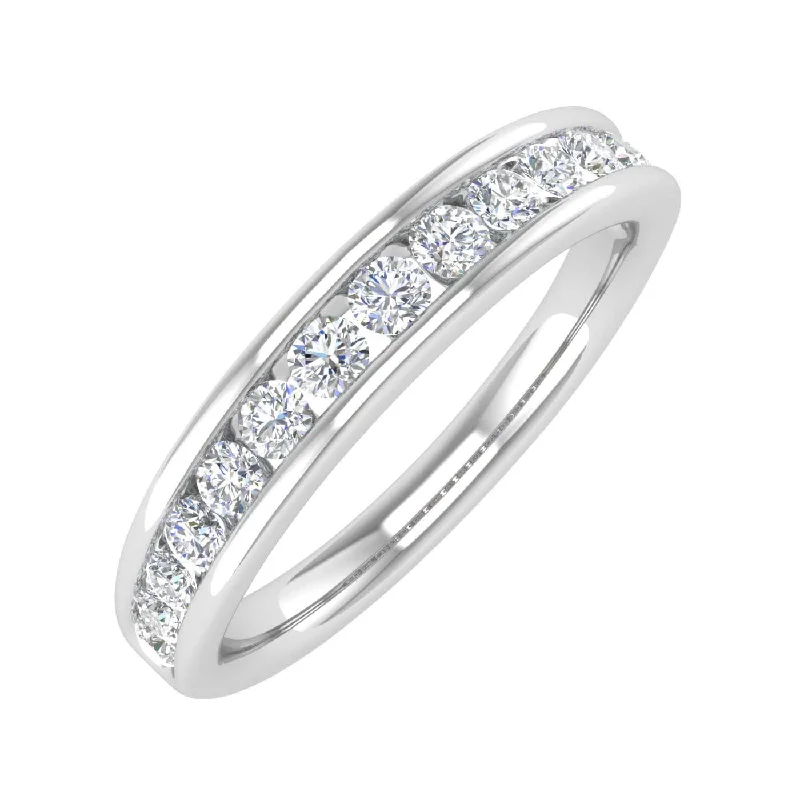 Flash Sale On Stunning Jewelry – Limited Stock Available 1/2 Carat Channel Set Diamond Wedding Band Ring in Gold - IGI Certified Flash Sale On Stunning Jewelry – Limited Stock Available 1/2 Carat Channel Set Diamond Wedding Band Ring in Gold - IGI Certified