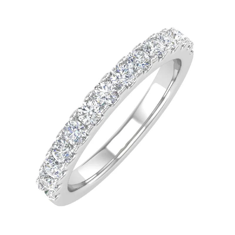 Premium Diamond Jewelry For Unforgettable Moments 1/2 Carat Round Diamond Wedding Band Ring in Gold - IGI Certified Premium Diamond Jewelry For Unforgettable Moments 1/2 Carat Round Diamond Wedding Band Ring in Gold - IGI Certified