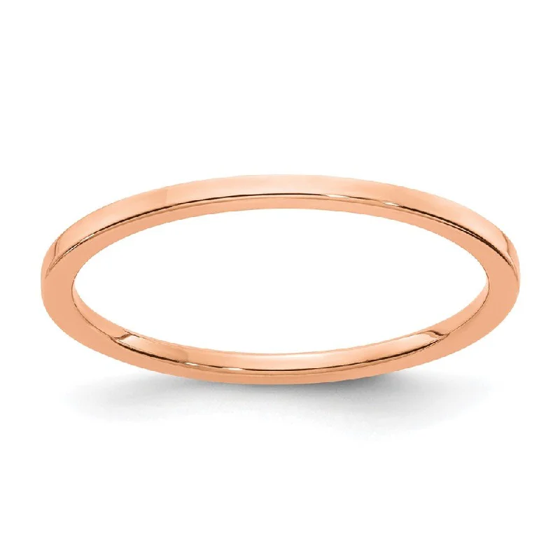 Holiday Jewelry Sale – Perfect Gifts At Great Prices 1.2mm 10k Rose Gold Polished Flat Stackable Band Holiday Jewelry Sale – Perfect Gifts At Great Prices 1.2mm 10k Rose Gold Polished Flat Stackable Band