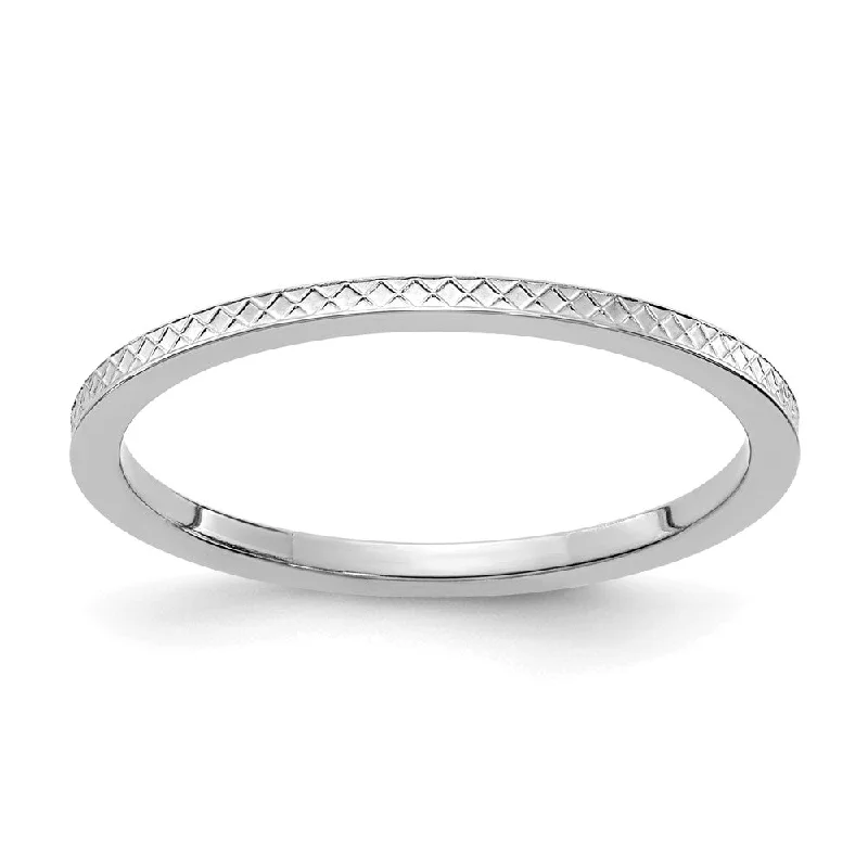 Exclusive Jewelry Discounts – Shop Now For Savings 1.2mm 10k White Gold Crisscross Flat Stackable Band Exclusive Jewelry Discounts – Shop Now For Savings 1.2mm 10k White Gold Crisscross Flat Stackable Band