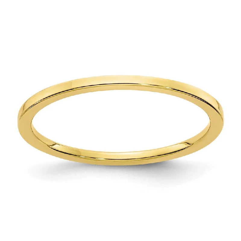 Special Offers On Handcrafted And Designer Jewelry 1.2mm 10k Yellow Gold Polished Flat Stackable Band Special Offers On Handcrafted And Designer Jewelry 1.2mm 10k Yellow Gold Polished Flat Stackable Band