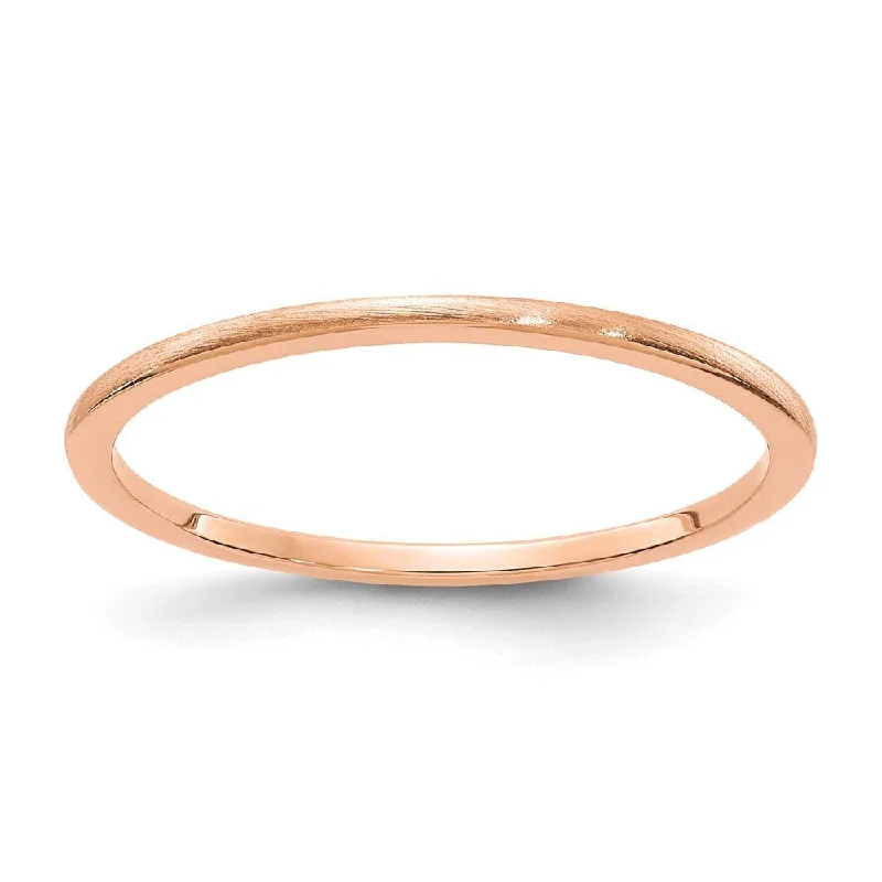 Your Dream Jewelry At Dream Prices – Shop Now 1.2mm 14k Rose Gold Half Round Satin Stackable Band Your Dream Jewelry At Dream Prices – Shop Now 1.2mm 14k Rose Gold Half Round Satin Stackable Band