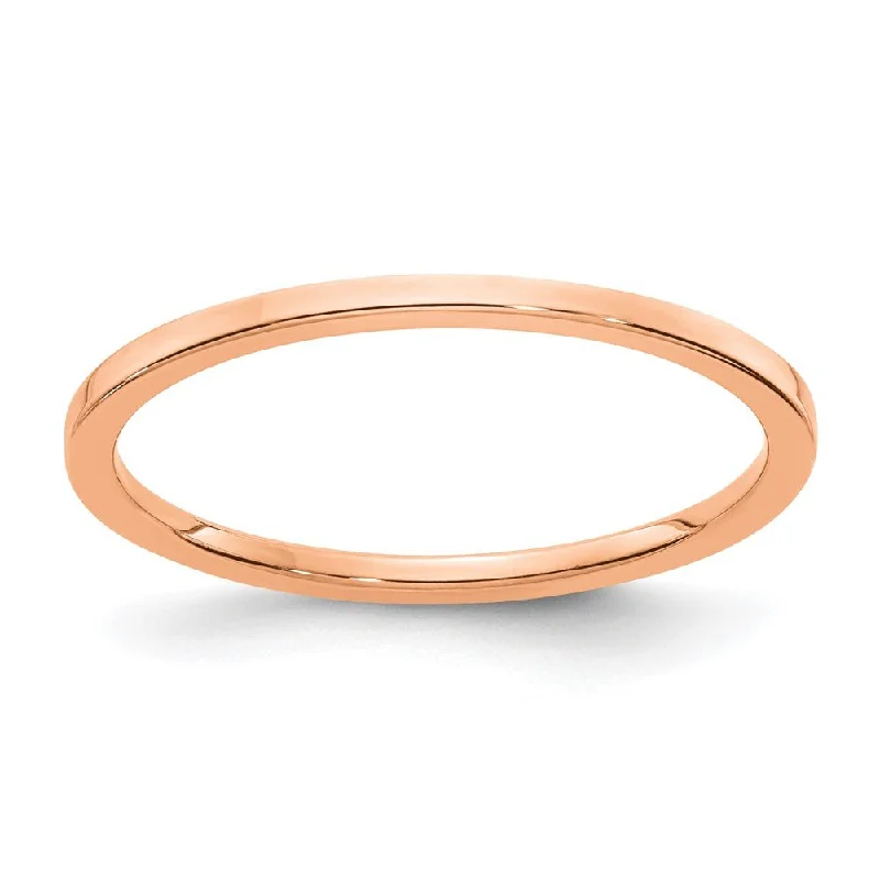 Exclusive Jewelry Sale – Limited-Time Discounts 1.2mm 14k Rose Gold Polished Flat Stackable Band Exclusive Jewelry Sale – Limited-Time Discounts 1.2mm 14k Rose Gold Polished Flat Stackable Band