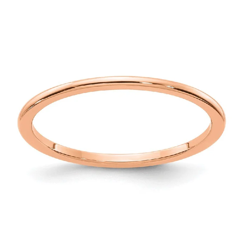 Seasonal Jewelry Sale – Upgrade Your Collection 1.2mm 14k Rose Gold Polished Half Round Stackable Band Seasonal Jewelry Sale – Upgrade Your Collection 1.2mm 14k Rose Gold Polished Half Round Stackable Band