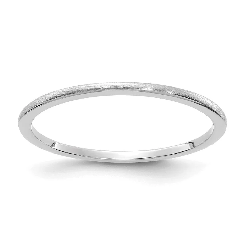 Jewelry Clearance Event – Stock Up Before It's Over 1.2mm 14k White Gold Half Round Satin Stackable Band Jewelry Clearance Event – Stock Up Before It's Over 1.2mm 14k White Gold Half Round Satin Stackable Band