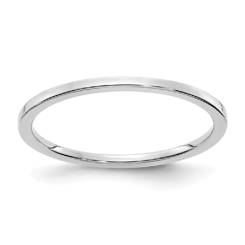 Trending Jewelry Now Available At Exclusive Prices 1.2mm 14k White Gold Polished Flat Stackable Band Trending Jewelry Now Available At Exclusive Prices 1.2mm 14k White Gold Polished Flat Stackable Band