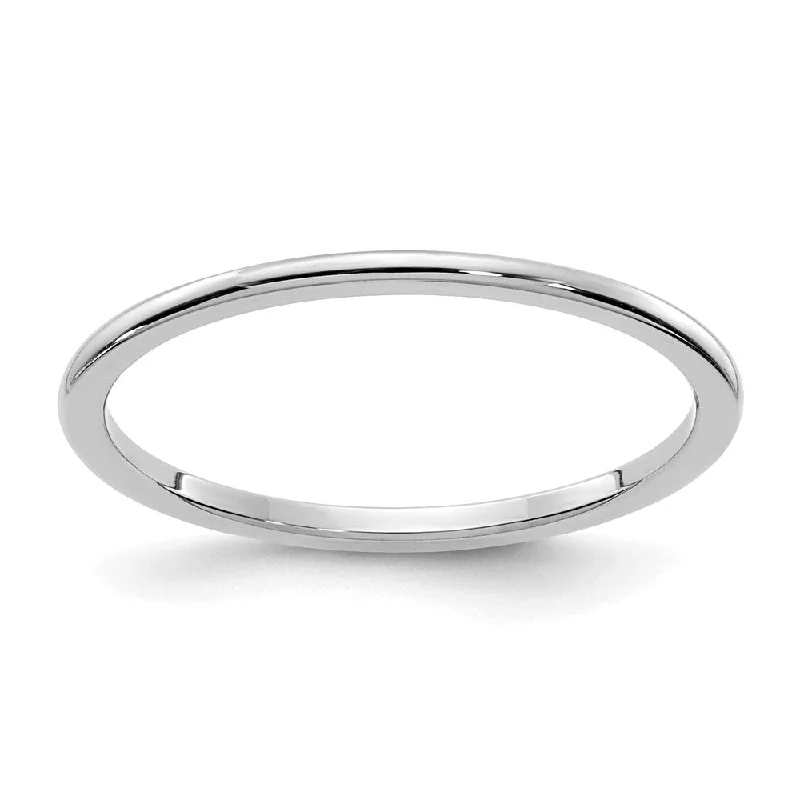 Special Deals On Handcrafted And Designer Jewelry 1.2mm 14k White Gold Polished Half Round Stackable Band Special Deals On Handcrafted And Designer Jewelry 1.2mm 14k White Gold Polished Half Round Stackable Band