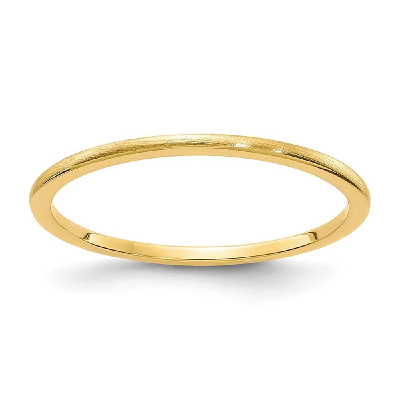 Once-A-Year Jewelry Sale – Grab Your Favorites Now 1.2mm 14k Yellow Gold Half Round Satin Stackable Band Once-A-Year Jewelry Sale – Grab Your Favorites Now 1.2mm 14k Yellow Gold Half Round Satin Stackable Band