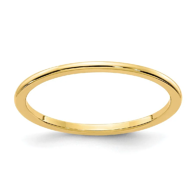 Clearance Sale On High-End Jewelry Collections 1.2mm 14k Yellow Gold Polished Half Round Stackable Band Clearance Sale On High-End Jewelry Collections 1.2mm 14k Yellow Gold Polished Half Round Stackable Band