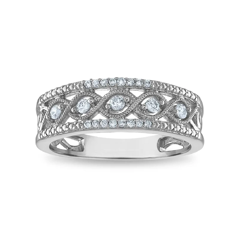 Trending Jewelry Now At Unbeatable Prices 1/5 CTW Diamond Fashion Anniversary Ring in Rhodium Plated Sterling Silver Trending Jewelry Now At Unbeatable Prices 1/5 CTW Diamond Fashion Anniversary Ring in Rhodium Plated Sterling Silver