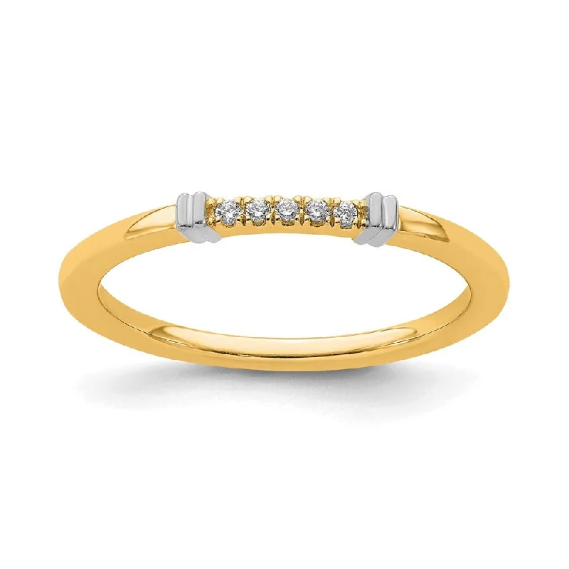 Timeless Jewelry Styles At Wallet-Friendly Prices 1.5mm 14k Yellow & White Gold .04 Ctw Diamond Stackable Band Timeless Jewelry Styles At Wallet-Friendly Prices 1.5mm 14k Yellow & White Gold .04 Ctw Diamond Stackable Band
