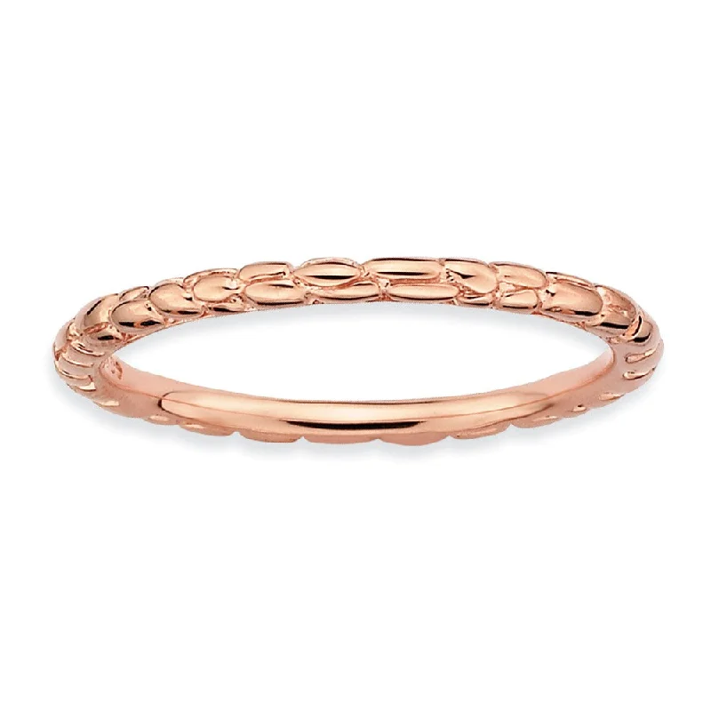 Chic, Trendy, And Affordable Jewelry Sale 1.5mm Stackable 14K Rose Gold Plated Silver Band Chic, Trendy, And Affordable Jewelry Sale 1.5mm Stackable 14K Rose Gold Plated Silver Band